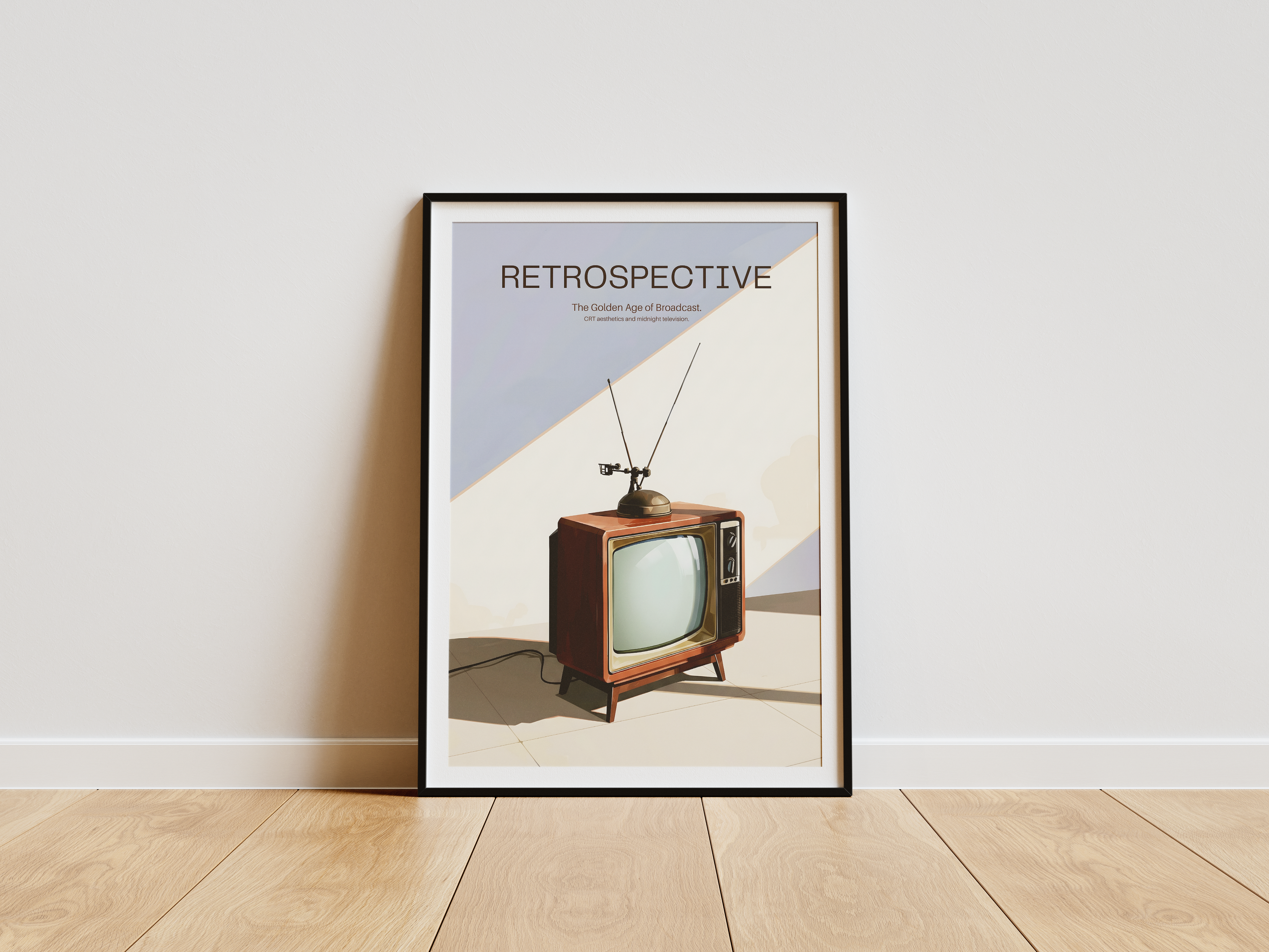 Retrospective | Minimalist Vintage Poster | Aesthetic Room Decor | Matte Premium Print