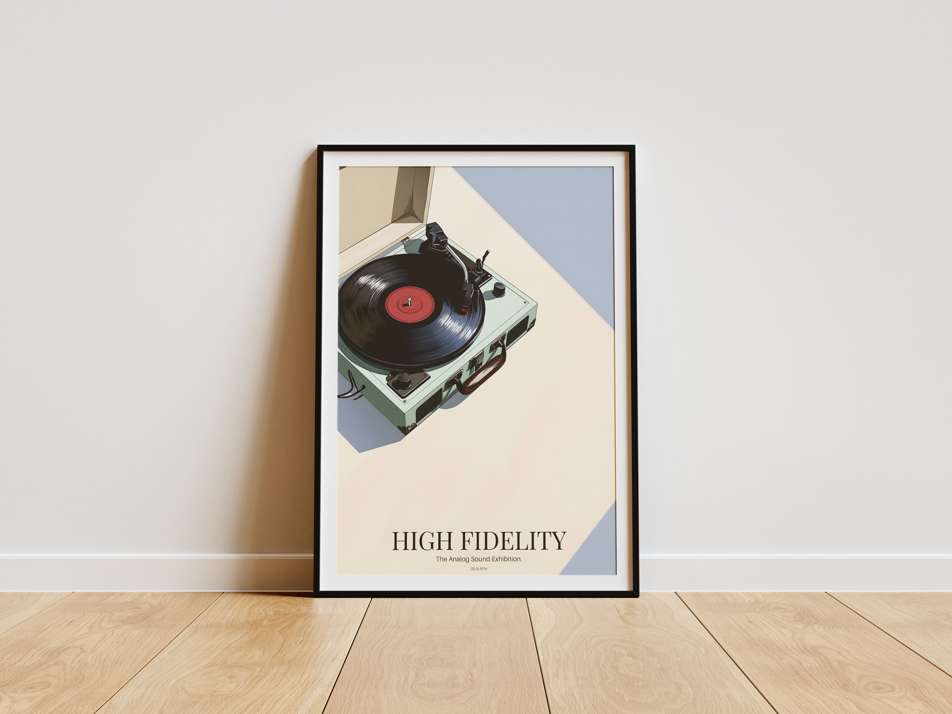 Record Player | Minimalist Vintage Poster | Aesthetic Room Decor | Matte Premium Print