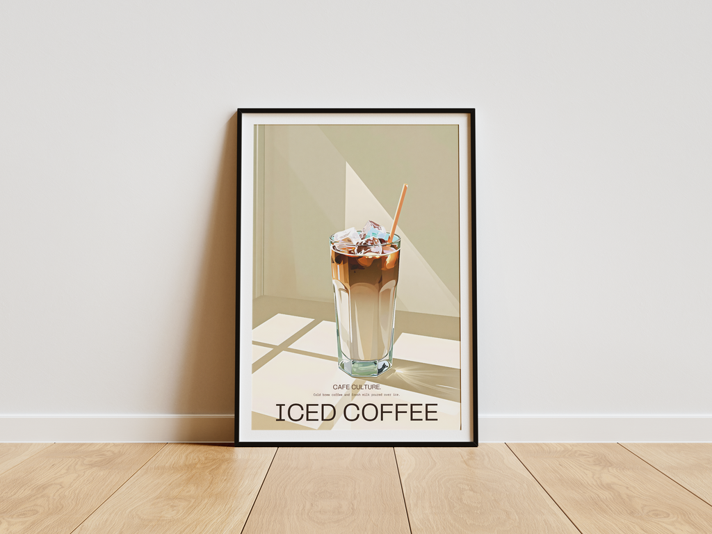 The Iced Coffee – Summer Cafe Art Print