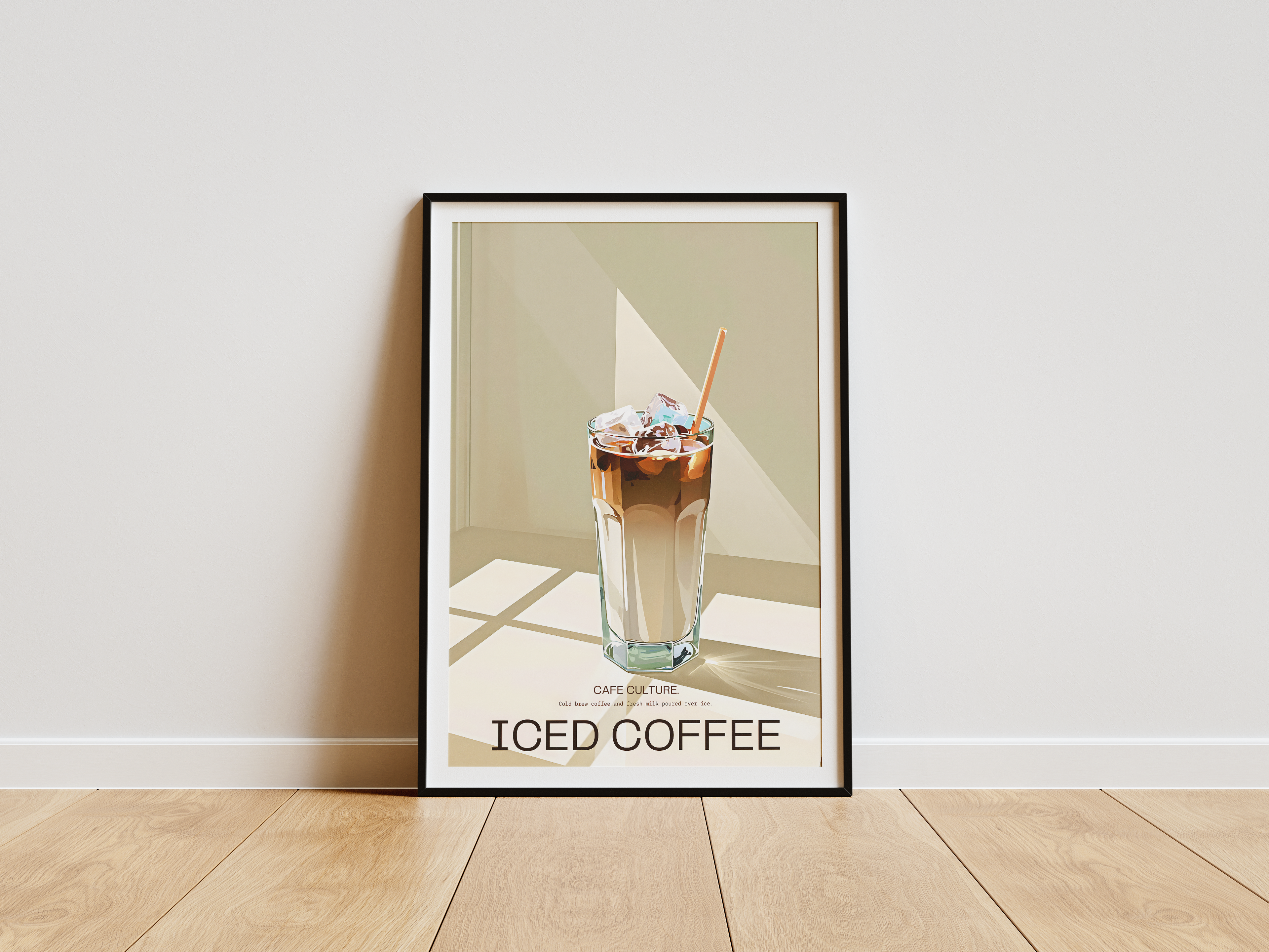 The Iced Coffee – Summer Cafe Art Print