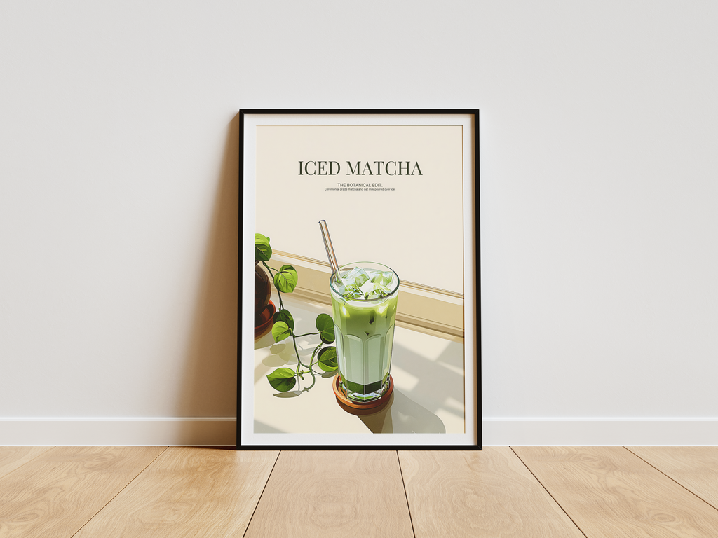 The Iced Matcha – Botanical Art Print