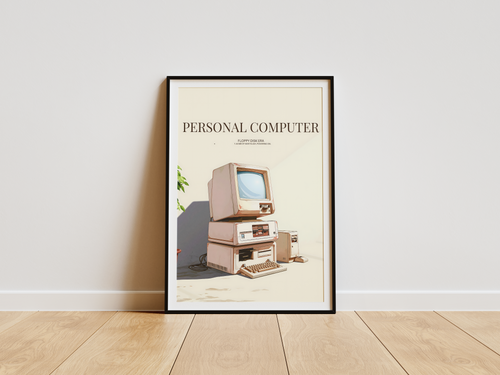 Personal Computer | Minimalist Vintage Poster | Aesthetic Room Decor | Matte Premium Print